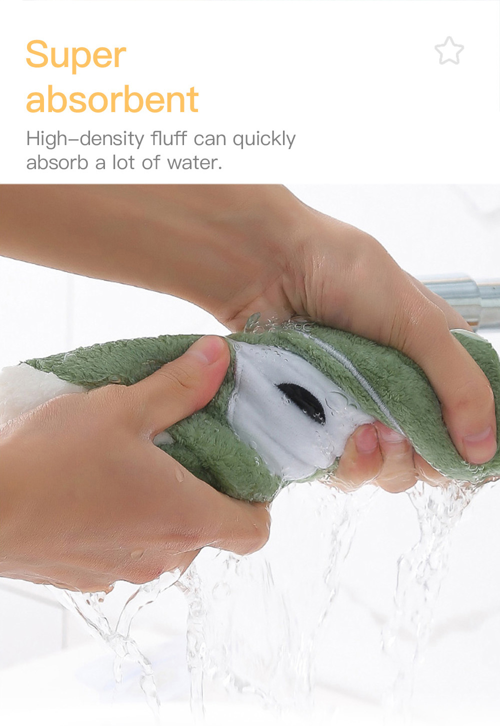 Lovely Puppy Fish Hand Towel-3